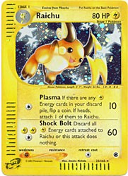 Pokemon Expedition - Raichu Holofoil