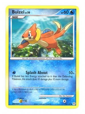 Pokemon Diamond & Pearl Common Card - Buizel 72/130