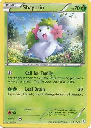 Shaymin 10/149 - Pokemon Boundaries Crossed Rare Card