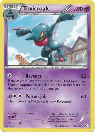 Toxicroak 66/149 - Pokemon Boundaries Crossed Rare Card