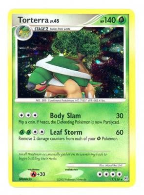 rare diamond and pearl pokemon cards Pokemon Diamond & Pearl Rare Torterra #17