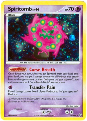 Pokemon Legends Awakened Holo Rare Card - Spiritomb 16/146