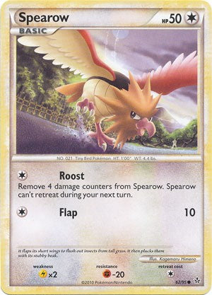Pokemon Card HS Unleashed Single Card Common Spearow 62/95