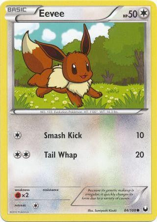 Pokemon Dark Explorers Common Card - Eevee 84/108