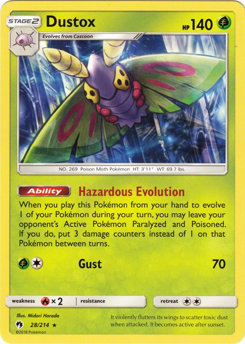 Dustox - 28/214 Pokemon » SM Lost Thunder Rare