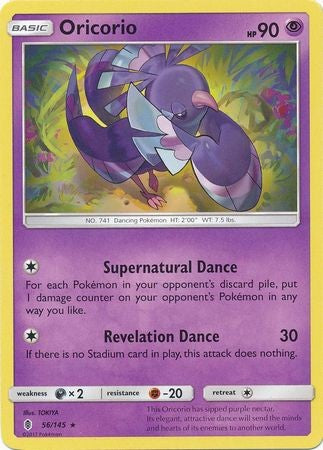 Oricorio 56/145 Rare - Pokemon Sun & Moon Guardians Rising Card Oricorio 56/145 Rare - Pokemon Sun & Moon Guardians Rising Card