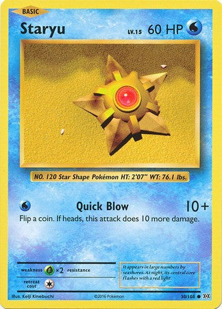 Staryu 30/108 Common - Pokemon XY Evolutions Single Card