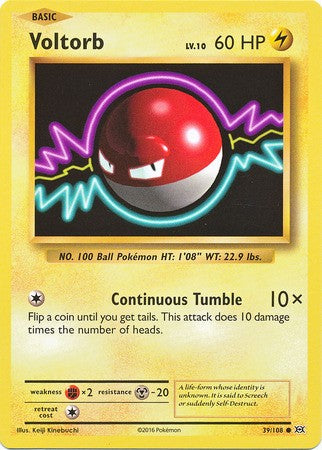 Voltorb 39/108 Common - Pokemon XY Evolutions Single Card