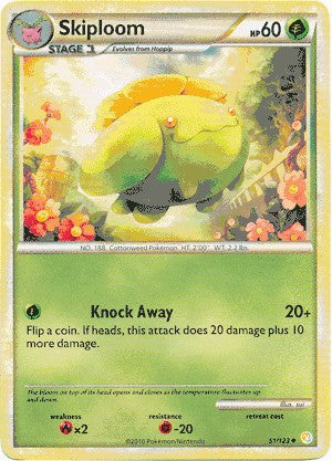 Pokemon HeartGold SoulSilver Single Card Uncommon Skiploom 51/123
