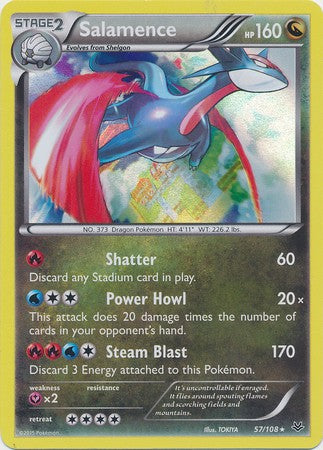Pokemon X & Y Roaring Skies Rare Holo Salamence #57 Pokemon X & Y Roaring Skies Rare Holo Salamence #57