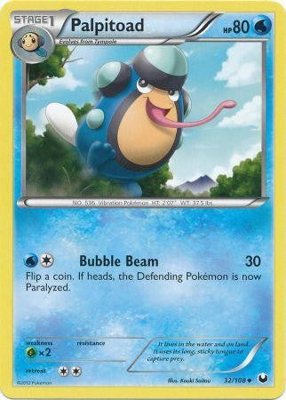 Pokemon Dark Explorers Uncommon Card - Palpitoad 32/108
