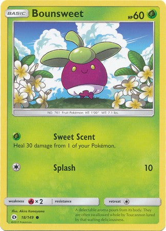 Bounsweet 18/149 Common - Pokemon Sun & Moon Base Set Single Card