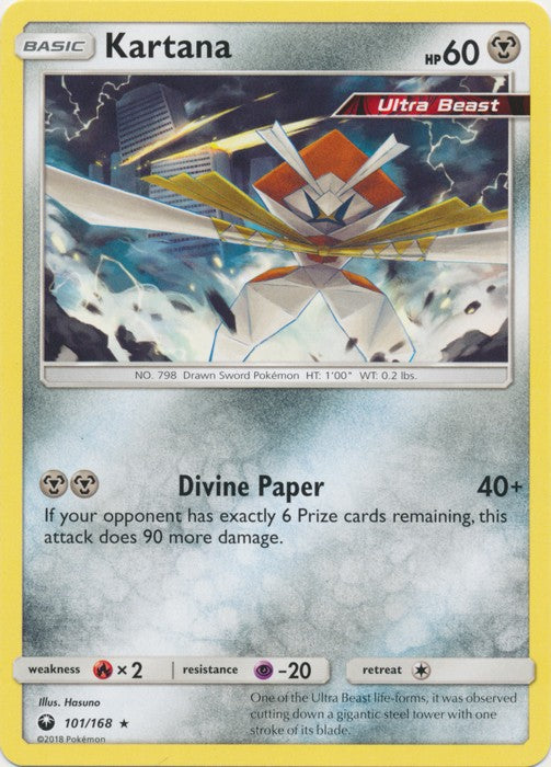 Kartana 101/168 Rare - Celestial Storm SM7 Pokemon Card
