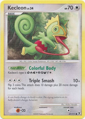 Pokemon Platinum Rising Rivals Single Card Common Kecleon 67/111