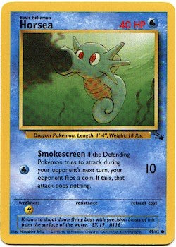 Pokemon Fossil Common Card - Horsea 49/62