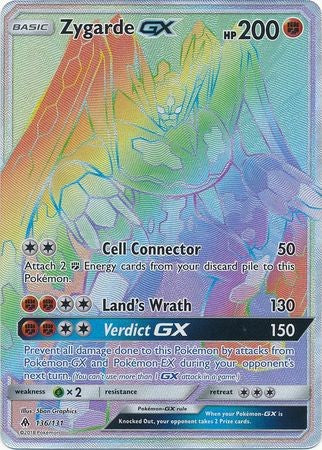 Zygarde GX 136/131 Hyper Rare - Pokemon Sun & Moon Forbidden Light Card