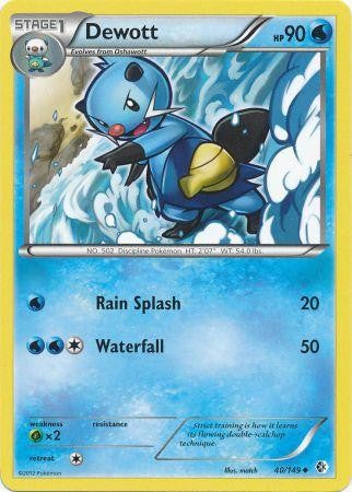 Dewott 40/149 - Pokemon Boundaries Crossed Uncommon Card