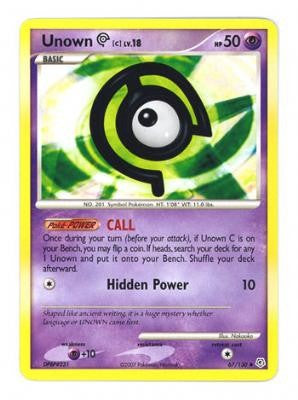 Pokemon Diamond & Pearl Uncommon Card - Unown C 67/130