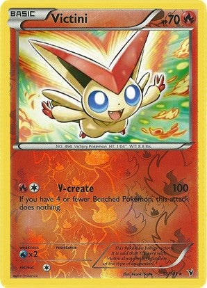 Pokemon Noble Victories Holo Rare Card - Victini 15/101