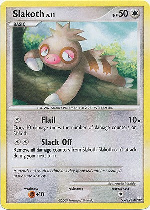 Pokemon Platinum Edition Common Card - Slakoth 95/127