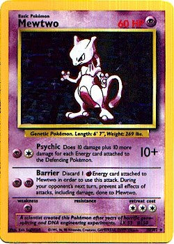 Pokemon Basic Holofoil Card - Mewtwo 10/102