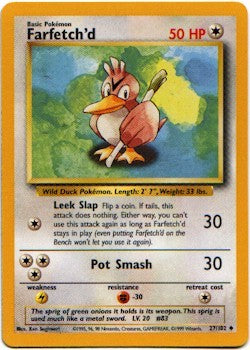 Pokemon Basic Uncommon Card - Farfetch'd 27/102