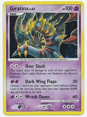 Pokemon Platinum Edition Holo Rare Card - Giratina 10/127