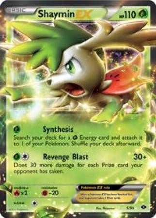 Pokemon Next Destinies Ultra Rare Card - Shaymin EX 5/99