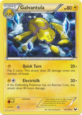 Pokemon Dark Explorers Rare Card - Galvantula 43/108