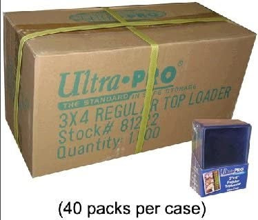 Sealed Case of 1000 - 3x4 Clear 20pt Regular Toploaders 40 x 25 CT
