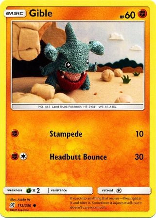 Gible - 112/236 - Common Sun & Moon: Unified Minds