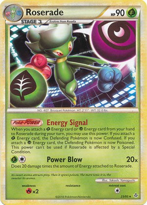 Pokemon Card HS Unleashed Single Card Rare Roserade 23/95