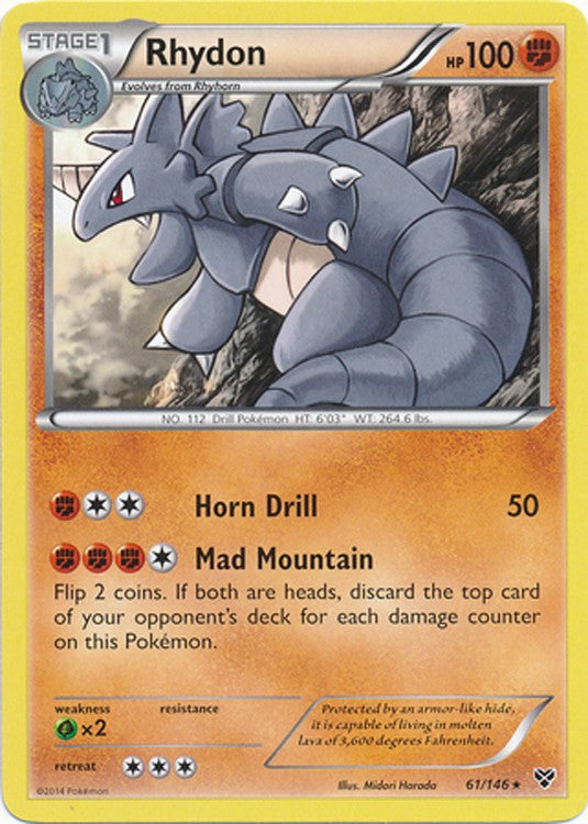 Rhydon 61/146 - Pokemon XY Rare Card