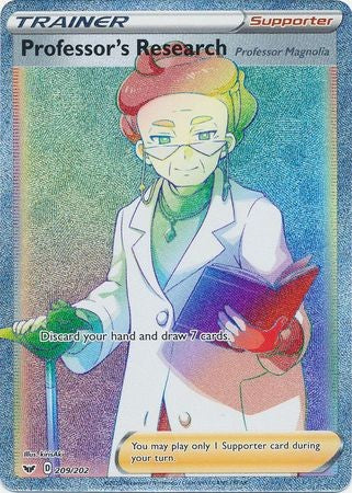 Professor's Research: Professor Magnolia - 209/202 - Hyper Rare Sword & Shield (Base Set) Singles