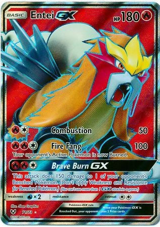 Pokemon - Entei-GX - 7173 - Full Art Ultra Rare Pokemon - Entei-GX - 7173 - Full Art Ultra Rare