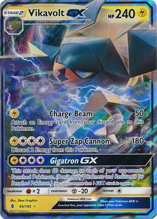 Vikavolt GX 45/145 Ultra Rare - Pokemon Sun & Moon Guardians Rising Card