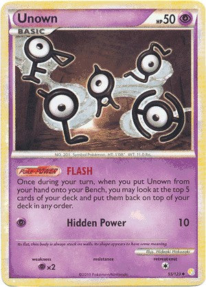 Pokemon HeartGold SoulSilver Single Card Uncommon Unown 55/123
