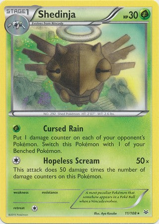 pokemon card 11 108 Shedinja 11/108 Rare