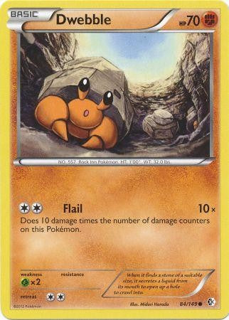 Dwebble 84/149 - Pokemon Boundaries Crossed Common Card