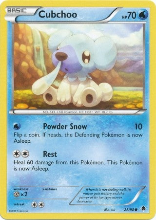 pokemon cubchoo card Cubchoo