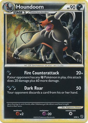 Pokemon Card HeartGold SoulSilver Undaunted Holo Rare Houndoom 5/90