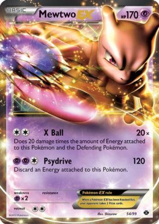 Pokemon Next Destinies Ultra Rare Card - Mewtwo EX 54/99
