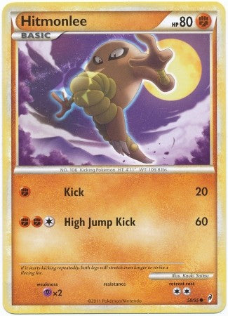 Pokemon Call Of Legends Hitmonlee 58/95 Common Card