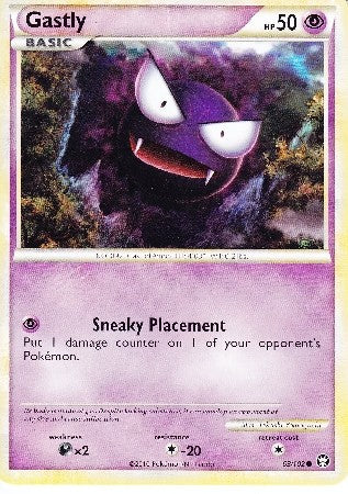 Gastly (63/102) [HeartGold & SoulSilver: Triumphant] Moderately Played