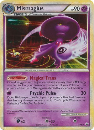 Pokemon Card HS Unleashed Single Card Holofoil Rare Mismagius 5/95