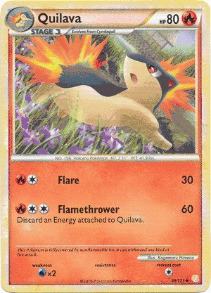Pokemon HeartGold SoulSilver Single Card Uncommon Quilava 49/123