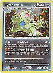 Pokemon Diamond & Pearl Mysterious Treasures-Tyranitar(Holofoil)