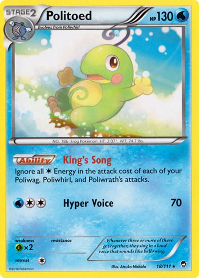 Pokemon X & Y Furious Fists Rare Politoed #18 Pokemon X & Y Furious Fists Rare Politoed #18