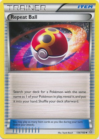 Repeat Ball 136/160 Trainer - XY Primal Clash Single Card