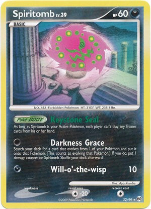 Pokemon Platinum Arceus Single Card Rare Spiritomb 32/99